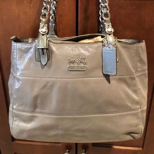 Patent Leather, silver hardware shoulder bag